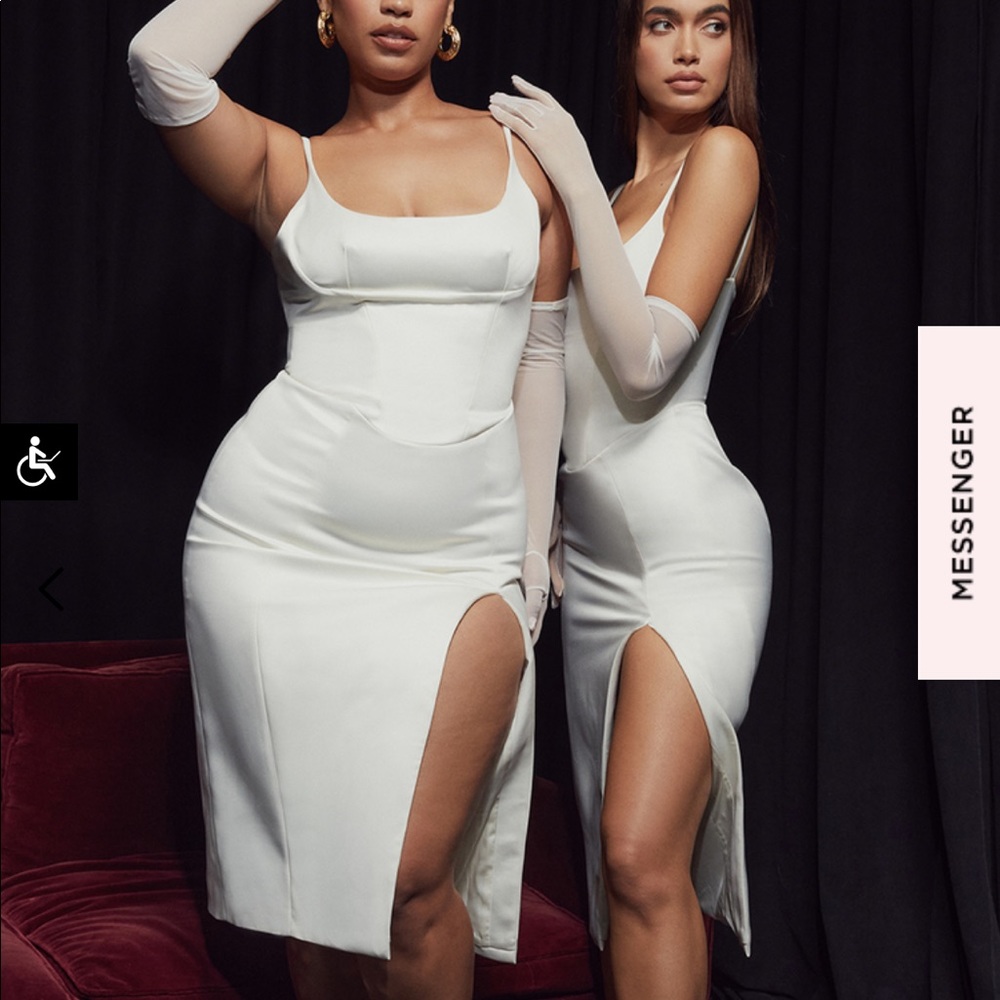 House of cb white dress